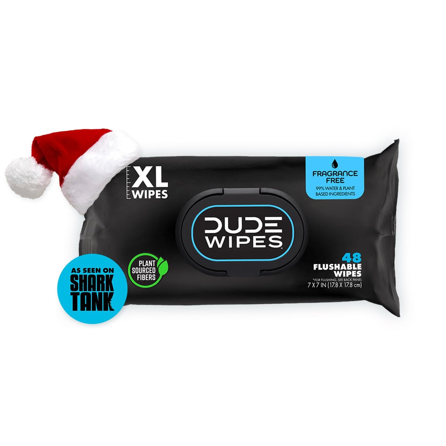 Toallitas desechables DUDE Wipes, paquete de 1, 48 toallitas, toallitas húmedas extra grandes sin perfume con vitamina E y aloe para uso doméstico, aptas para fosas sépticas y alcantarillas