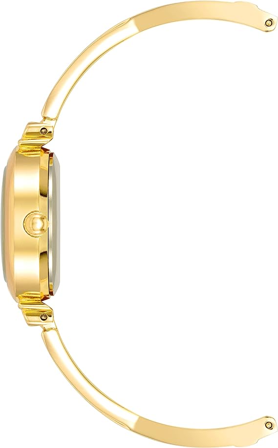 Anne Klein Juego de reloj de pulsera premium con detalles de cristal para mujer