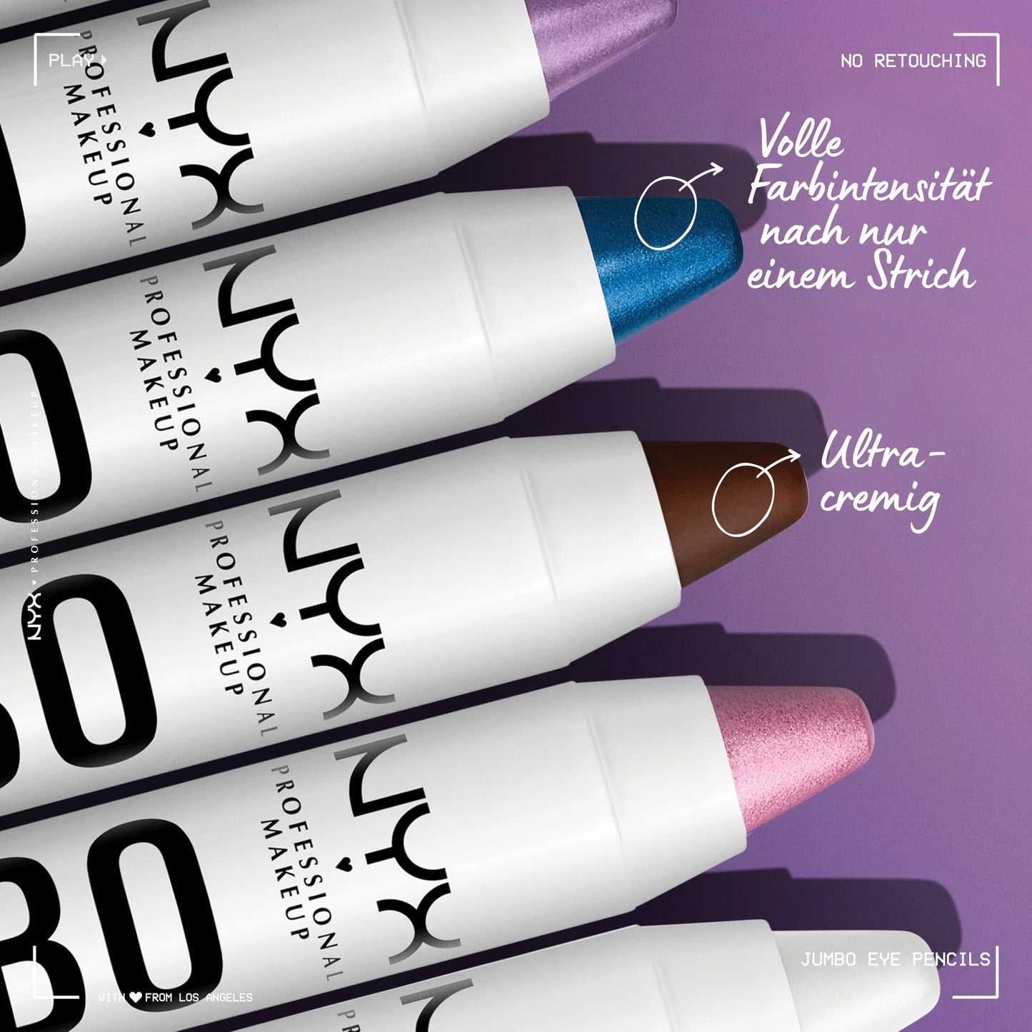 Lápiz de ojos Jumbo, sombra de ojos en barra difuminable y lápiz delineador de ojos de NYX PROFESSIONAL MAKEUP - Yogur