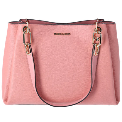 Michael Kors Trisha Bolso De Hombro Grande Con Triple Compartimento De Fuelle Rosa Primrose