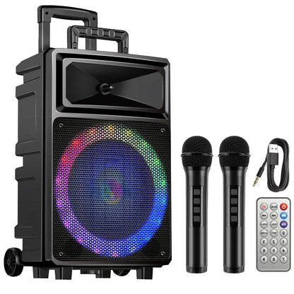 Máquina de Karaoke con 2 Micrófonos Inalámbricos 