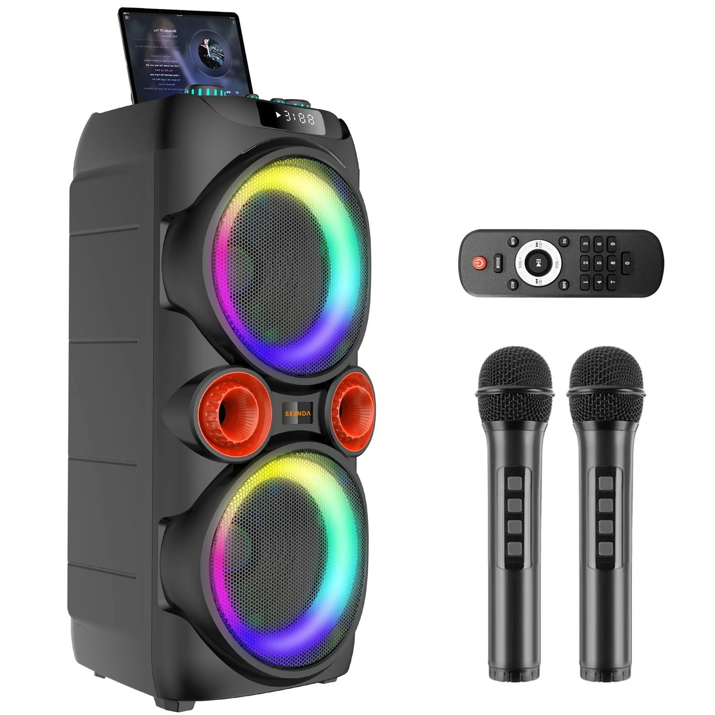 Máquina de Karaoke con 2 Micrófonos Inalámbricos 